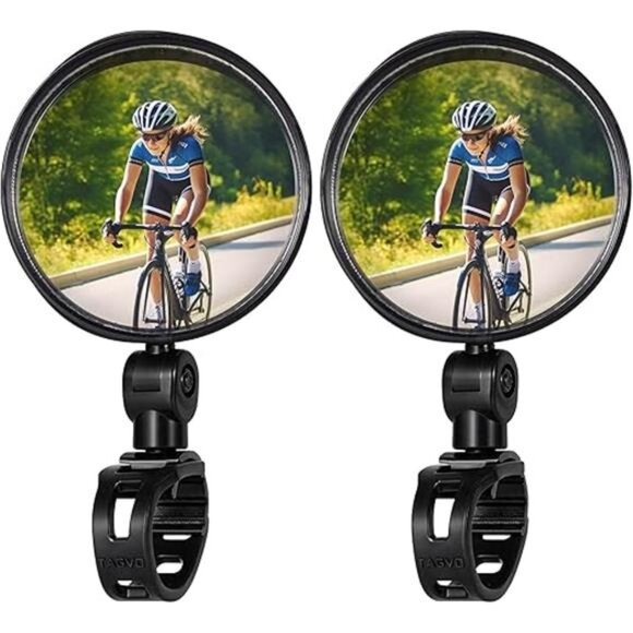 Bike Mirror, Bicycle Cycling Rear View Safe Mirrors, Adjustable Rotatable - Picture 7 of 7
